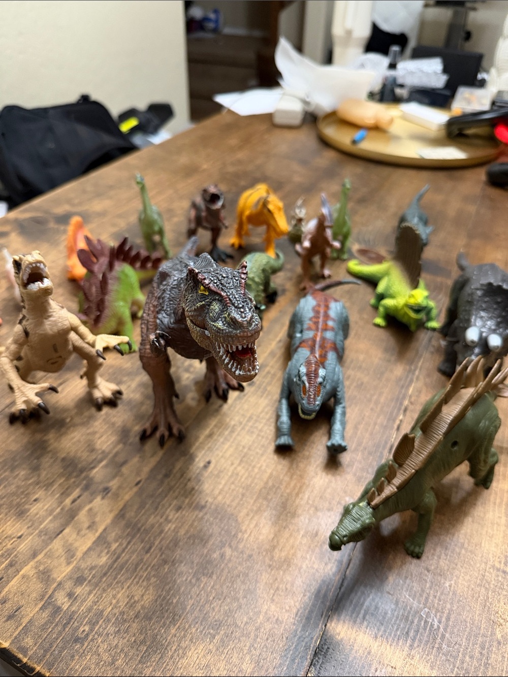 NKOK Dinosaur Figure Lot T-Rex Stegosaurus Spinosaurus 15+ Toy Dinosaurs